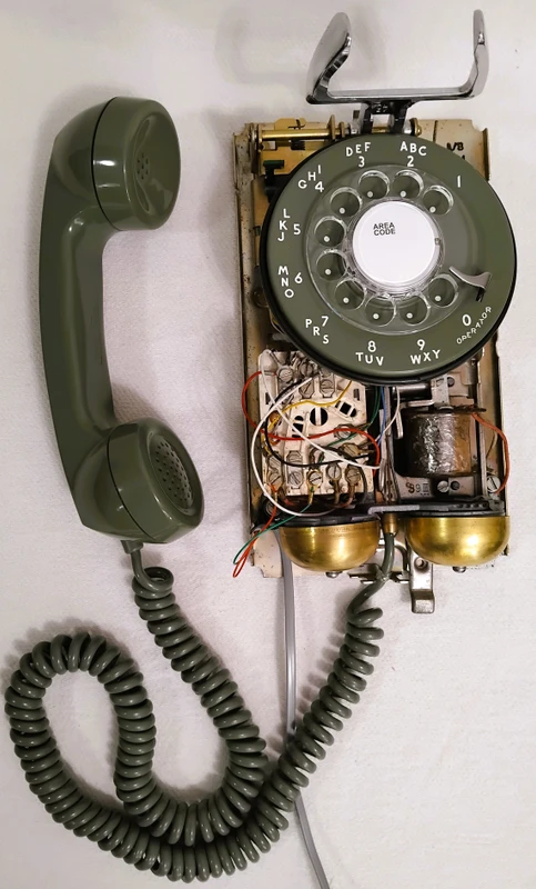   Western Electric 554 wall phone Moss Green Hardwire