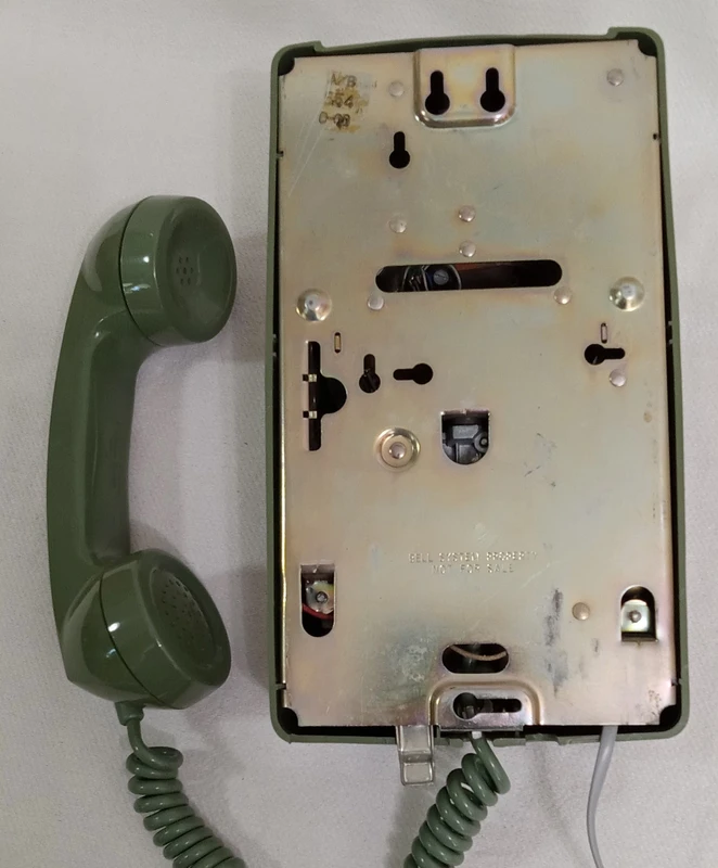   Western Electric 554 wall phone Moss Green Hardwire