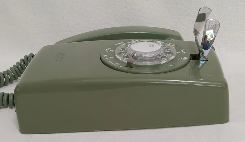   Western Electric 554 wall phone Moss Green Hardwire
