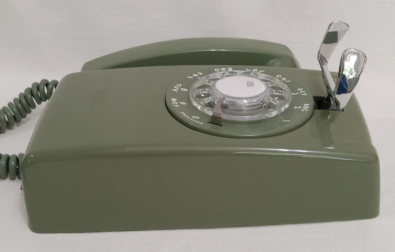   Western Electric 554 wall phone Moss Green Hardwire