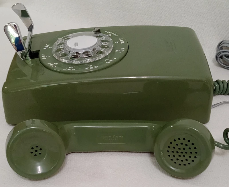   Western Electric 554 wall phone Moss Green Hardwire