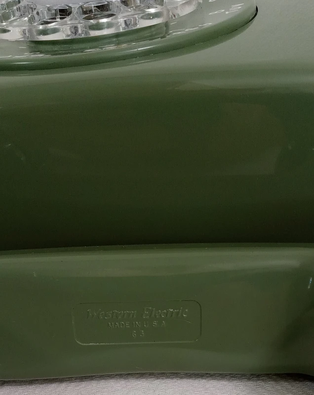   Western Electric 554 wall phone Moss Green Hardwire