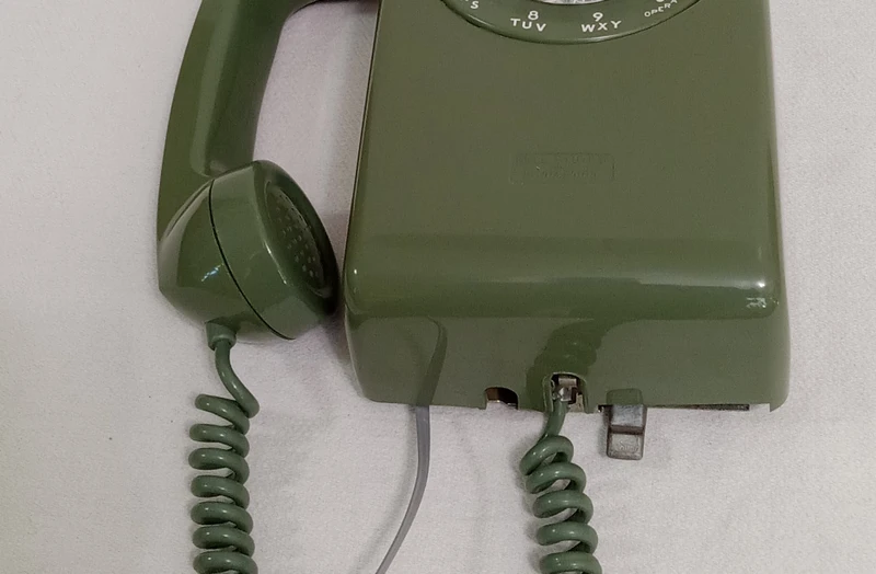  Western Electric 554 wall phone Moss Green Hardwire