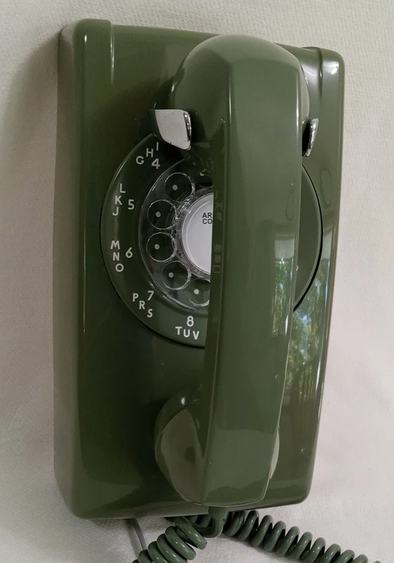   Western Electric 554 wall phone Moss Green Hardwire