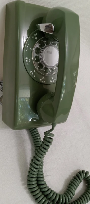   Western Electric 554 wall phone Moss Green Hardwire