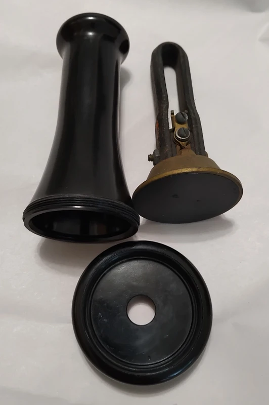 Automatic Electric / Gray  Candlestick receiver / Wood wall phone receiver 