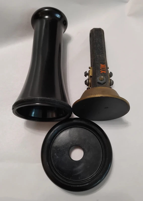 Automatic Electric / Gray  Candlestick receiver / Wood wall phone receiver 