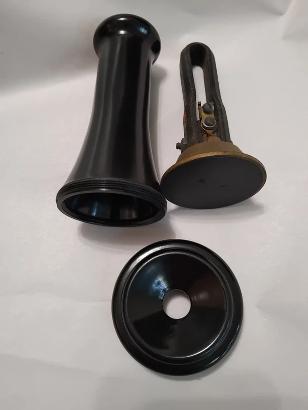 Automatic Electric / Gray  Candlestick receiver / Wood wall phone receiver 