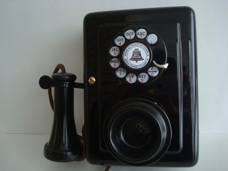 Original Antique working 1920 Western Electric wall telephone 653 A candlestick