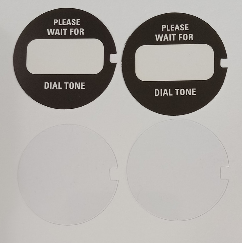   Western Electric number cards and  acetate plastic discs 2 ea