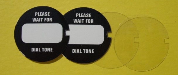   Western Electric number cards and  acetate plastic discs 2 ea