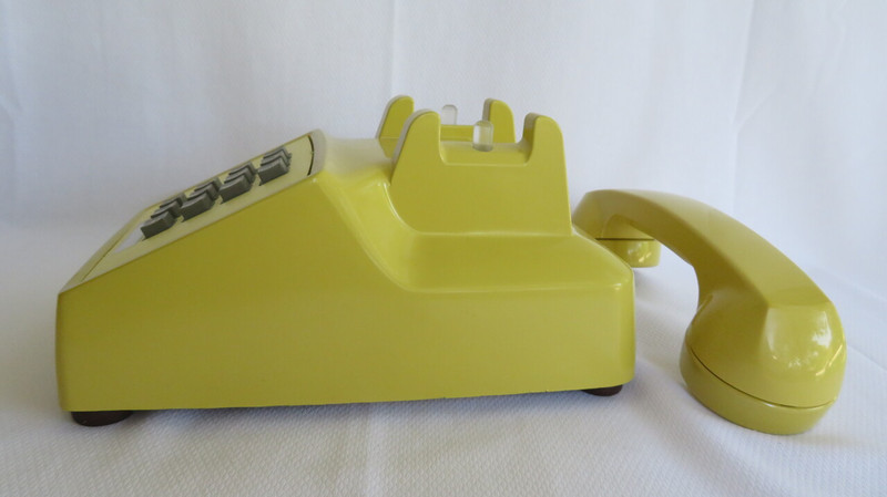 Western Electric 2500DM touch tone phone in Yellow 