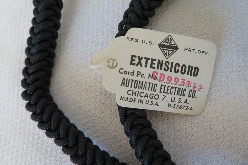 Automatic Electric Monophone Extensicord New, Old Stock