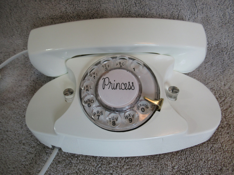 White Princess rotary telephone 702BM