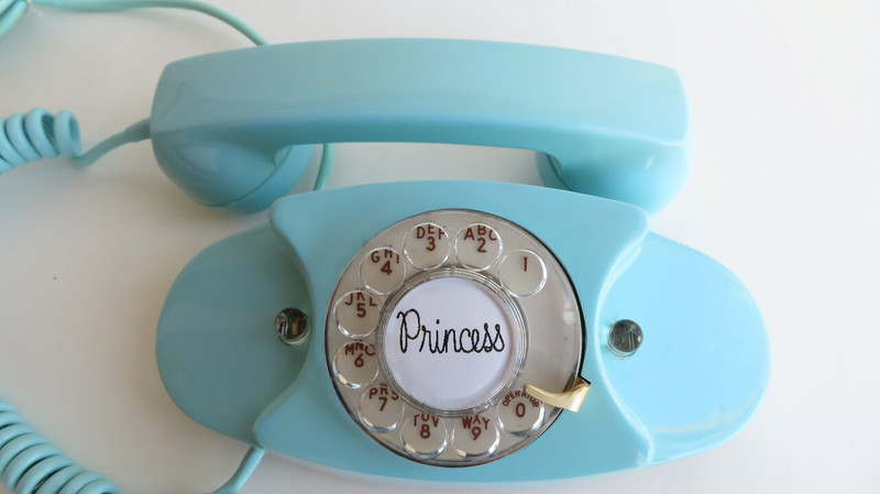Aqua blue Princess Western Electric telephone 