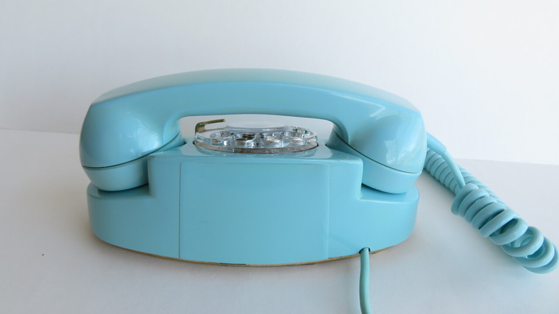 Aqua blue Princess Western Electric telephone 