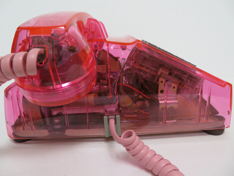 Viintage Clear Pink Western Electric 2500 Telephone works Collectors  Edition 