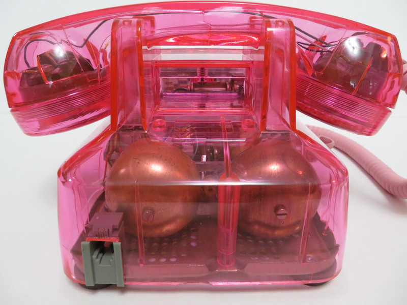 Viintage Clear Pink Western Electric 2500 Telephone works Collectors  Edition 