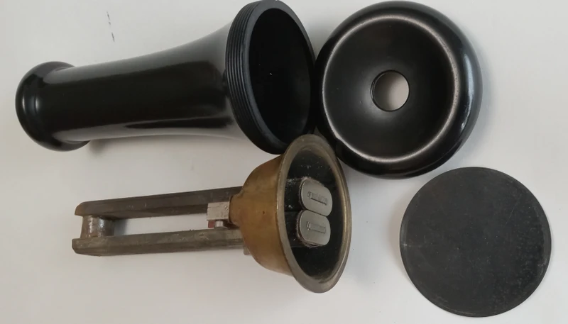 Kellogg Candlestick and wood wall phone receiver