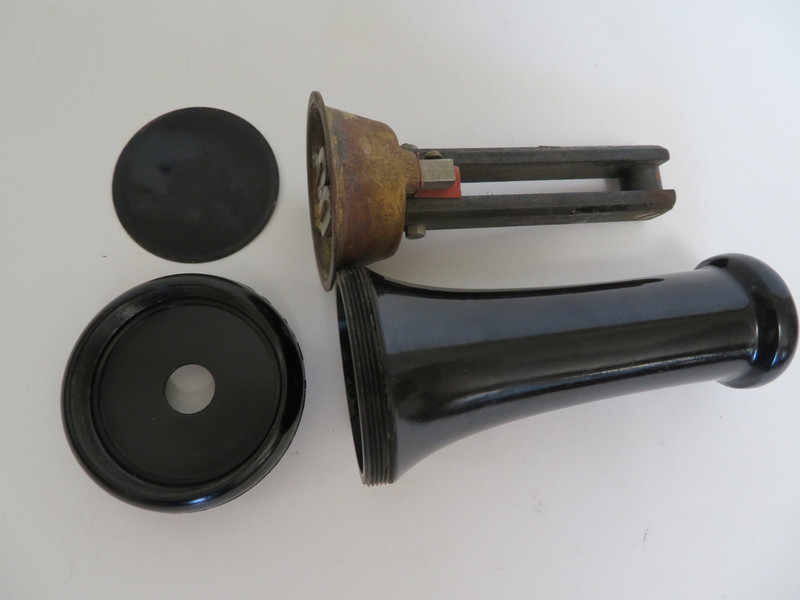 Kellogg Candlestick and wood wall phone receiver
