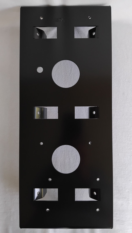 Wooden phone booth 3 slot pay phone corner mounting bracket Steel 167A