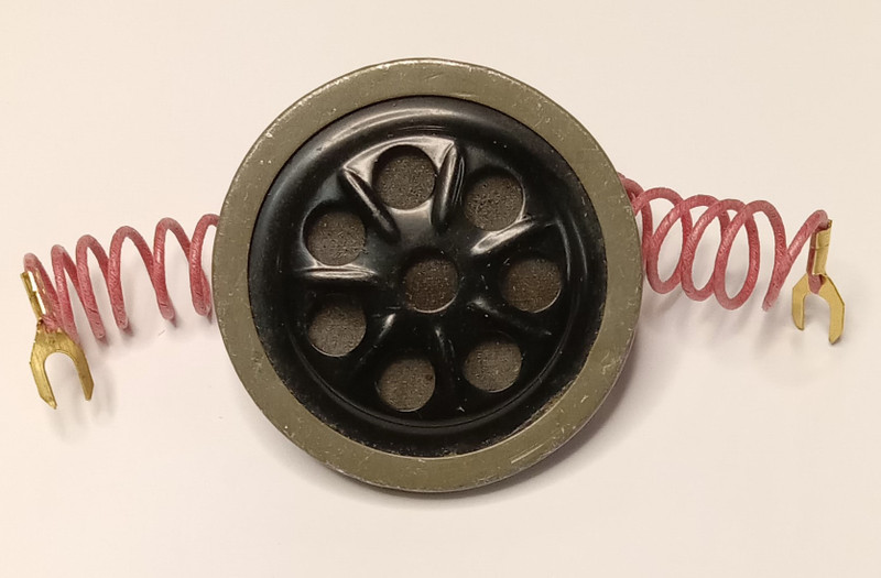 Candlestick telephone and wood wall phone transmitter element