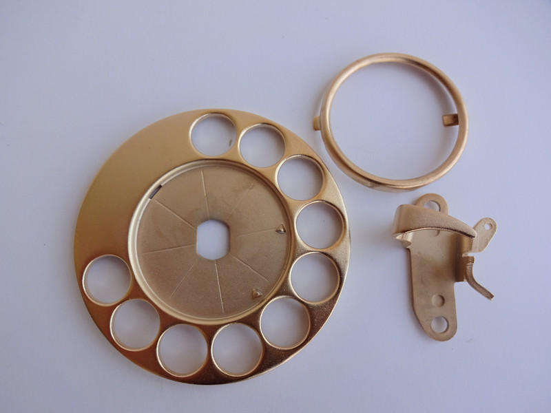 Automaric Electric fingerwheel set in 24KT gold  fingerstop and dial card ring 