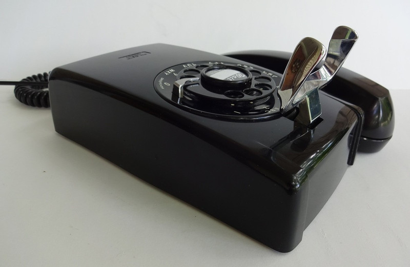 Western Electric 554 wall telephone 1950s Black 