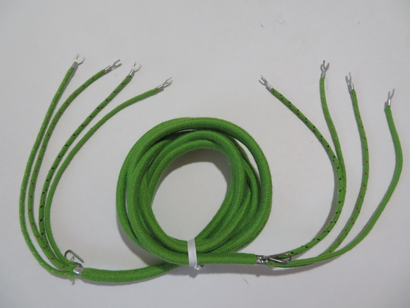 Western Electric Green cloth 4 Cond  subset cord Premium with restraints 