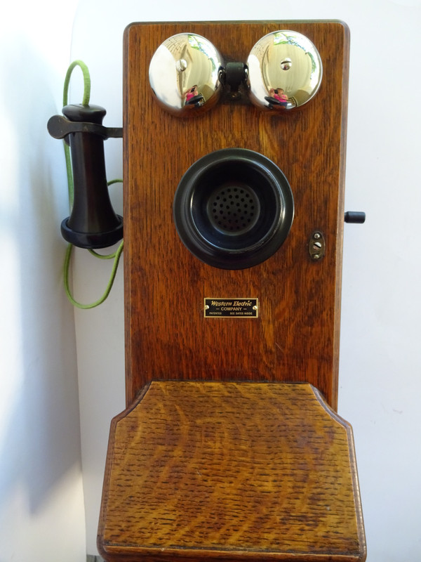 Western Electric Wood Wall phone  Works Fully on todays phone lines 