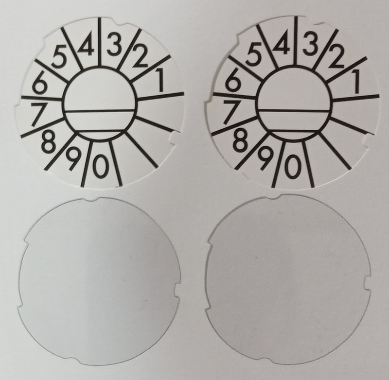 Automatic Electric dial card and lucite Disc 2 Each 