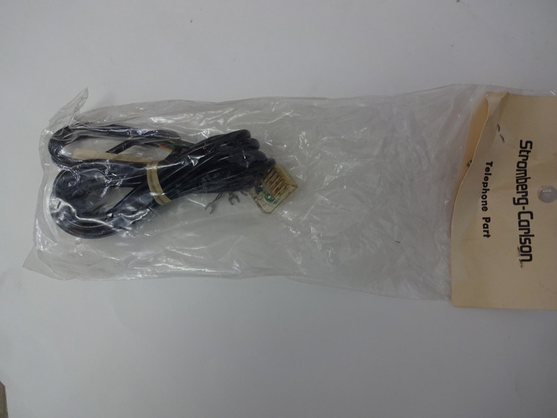 Trimline wall cord  Line cord Black round  NOS