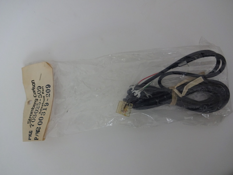 Trimline wall cord  Line cord Black round  NOS