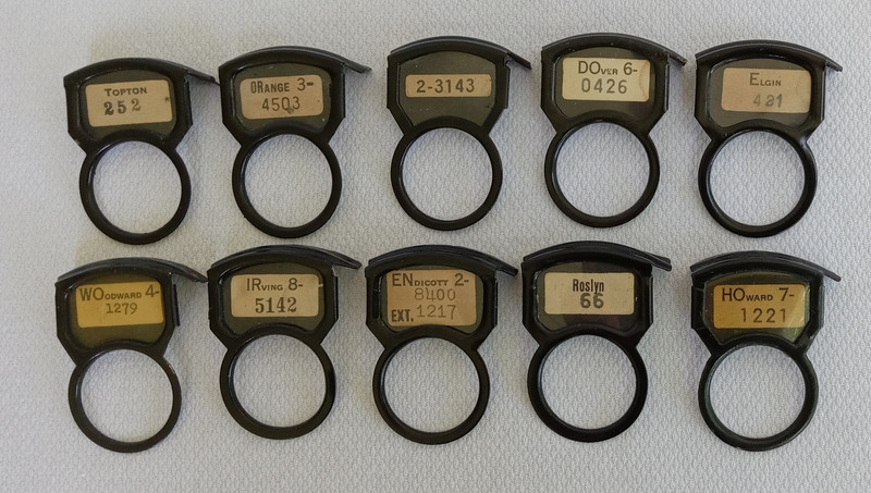 Candlestick dial card holder Western Electric 