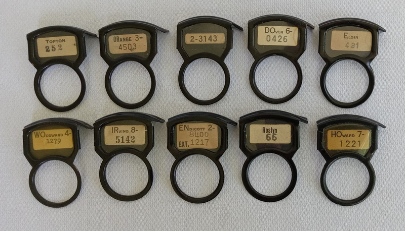 Candlestick dial card holder Western Electric 