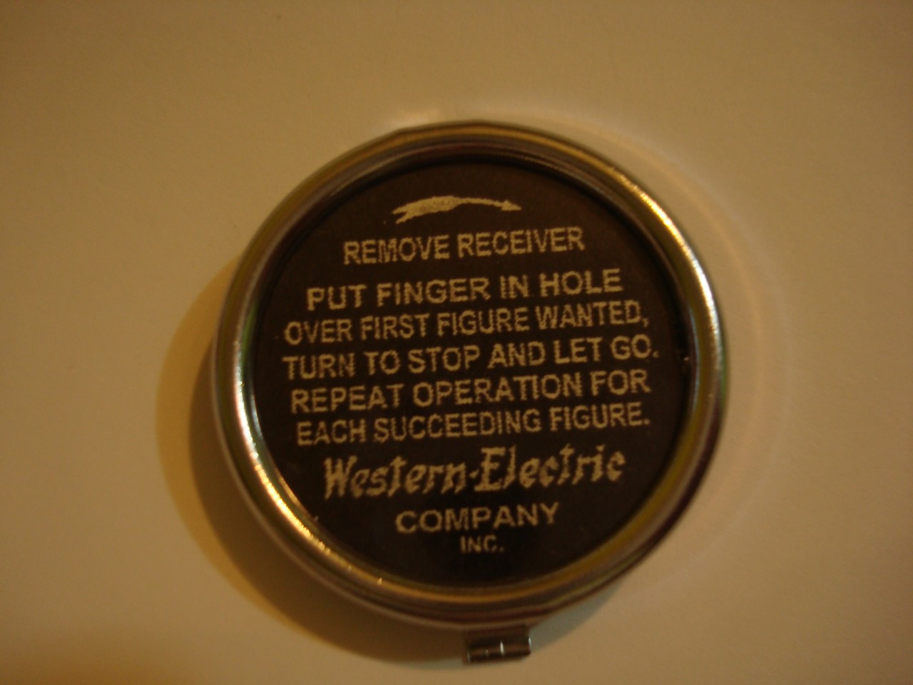Western Electric Telephone dial number card ring set Chrome - Old Phone  Shop Store