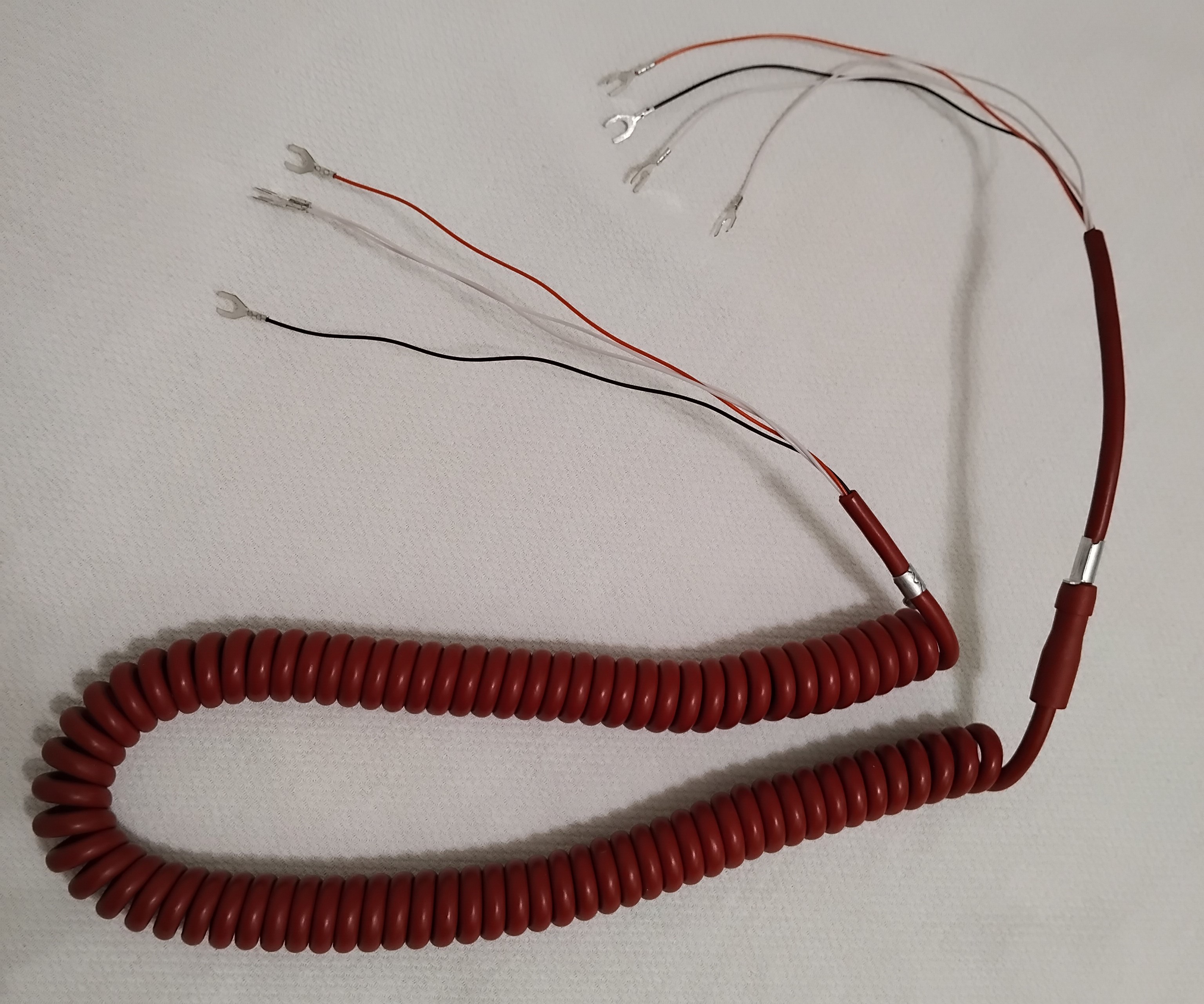 レッドバロンアンテナ Western Electric red spaded handset cord for the 554 wall phone