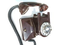 Northern Electric #2 Uniphone Wall phone Burled Walnut 