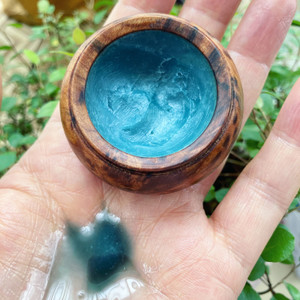Blue Tranquility Balm in a wooden Pod. 30g Blue Tranquility Balm in a wooden Pod. 30g