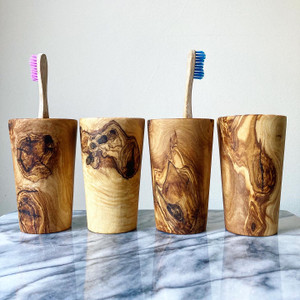 Made from fallen branches, these are beautifully useful wooden tumblers for your bathroom sanctuary. Made from fallen branches, these are beautifully useful wooden tumblers for your bathroom sanctuary.