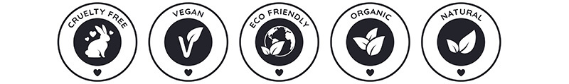 Natural Icons for cruelty free, vegan, eco friendly, organic & natural.