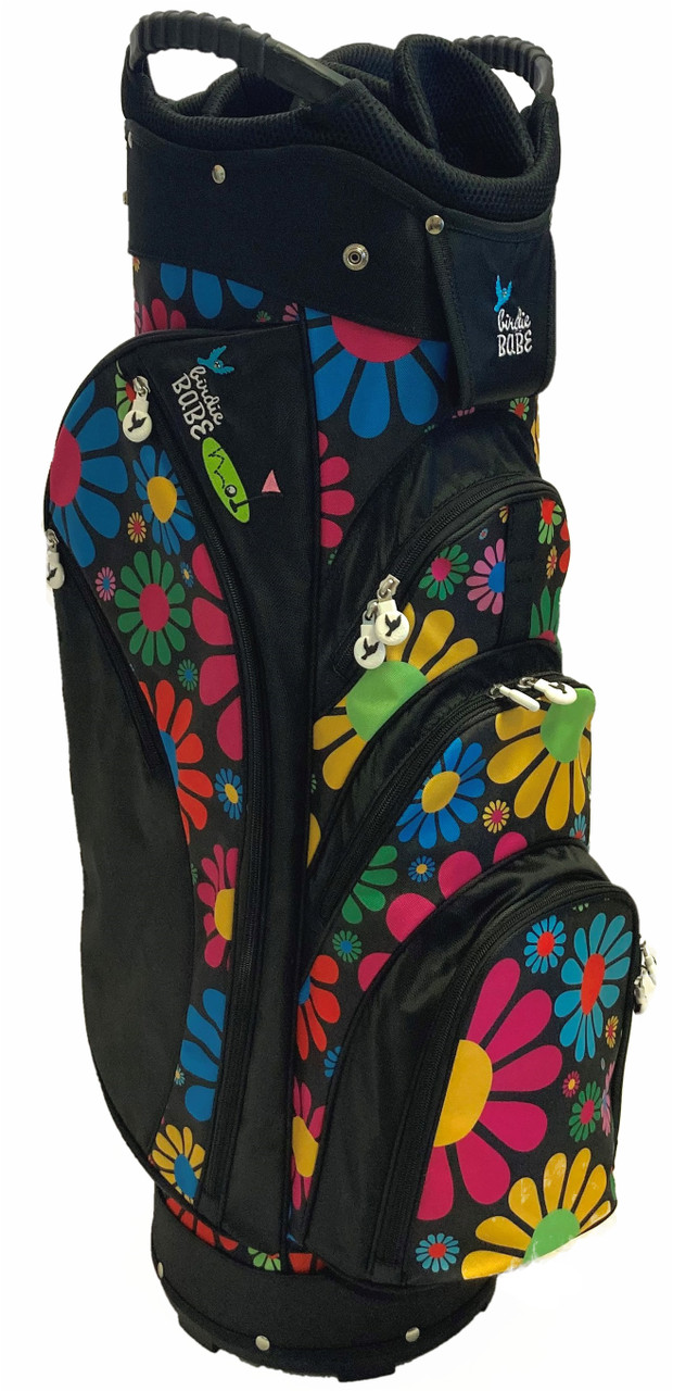 Flower Power Flowered Pink Womens Golf Cart Bag