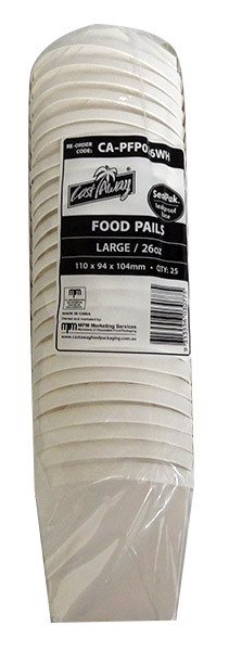 Get Large Food Pails / Noodle Boxes with Cardboard Handles at The
