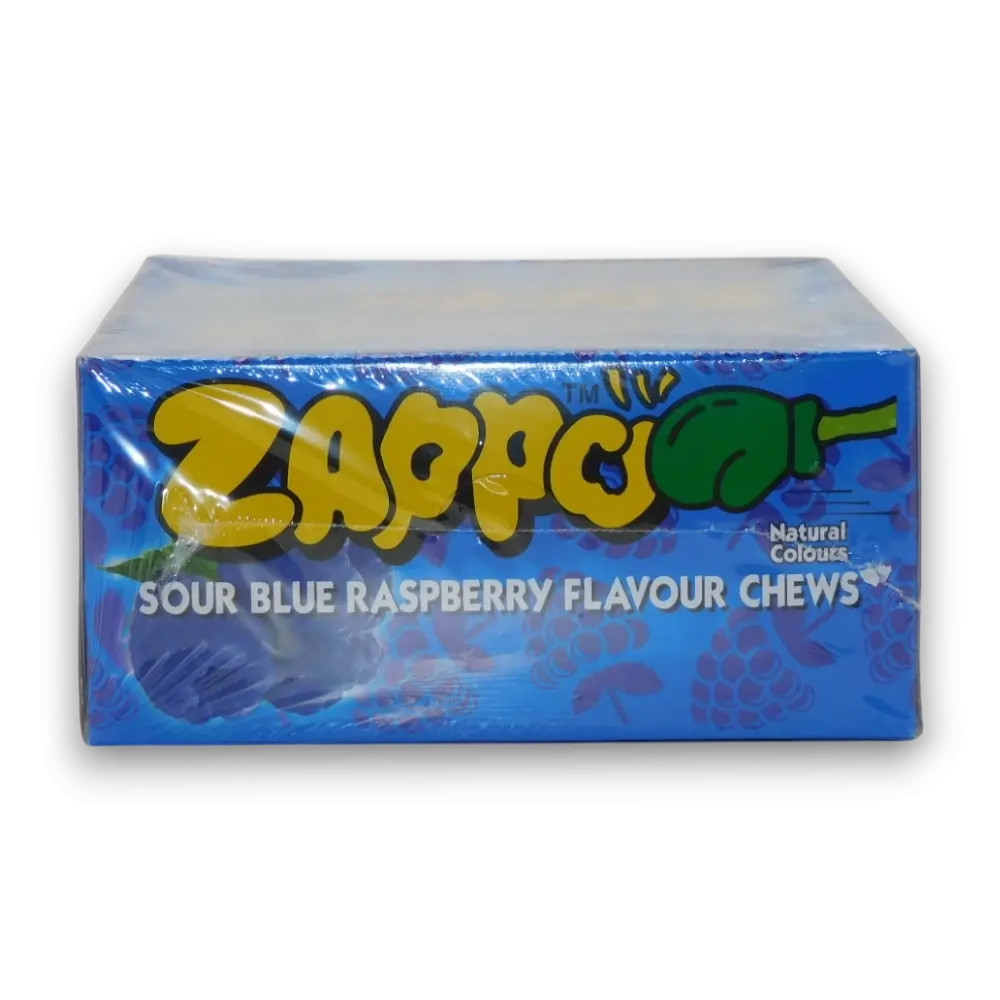 Zappo Blue Raspberry Candy Zappo Sour Blue Raspberry Chews 30 x 29g