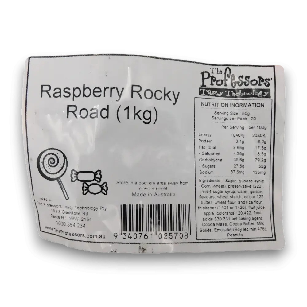 Rocky Raspberry Raspberry Rocky Road (1kg bag)
