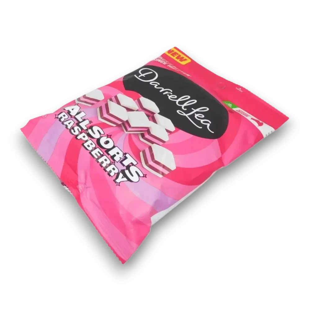 Darrell Lea - Liquorice - Raspberry Allsorts (220g bag)
