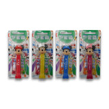 All four Pez Candy Dispensers - Team Mickey & Minnie designs lined up in blister packs, showing the full character selection.