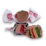 Close-up of Taffy Town Hot Chocolate taffy - chewy, bite-sized taffy pieces available at The Professors Online Lolly Shop Close-up of Taffy Town Hot Chocolate taffy - chewy, bite-sized taffy pieces available at The Professors Online Lolly Shop