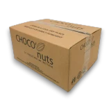 Choco Nuts Milk Chocolate Coconut Rough 5kg box side angle showing bulk chocolate coconut rough packaging, available at The Professors