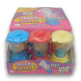 Jelly Bean Jelly Juicer 12-pack, showing colourful jelly beans in blender-shaped toys, available at The Professors. Jelly Bean Jelly Juicer 12-pack, showing colourful jelly beans in blender-shaped toys, available at The Professors.